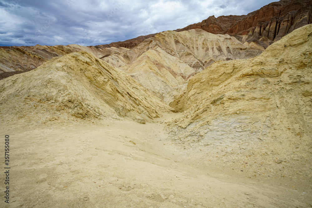 hikink the golden canyon - gower gulch circuit in death valley, california, usa