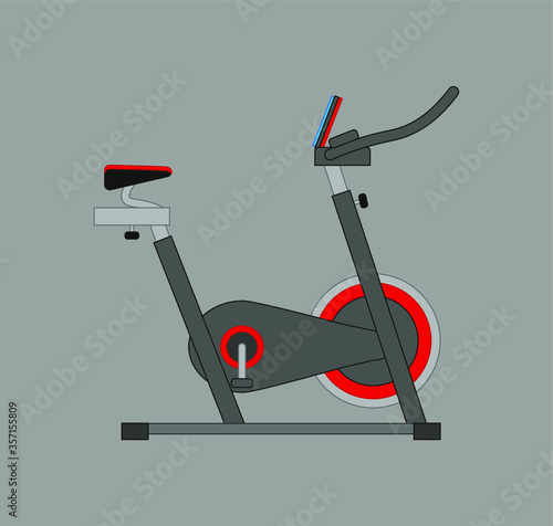 spinning bike. illustration for web and mobile design.