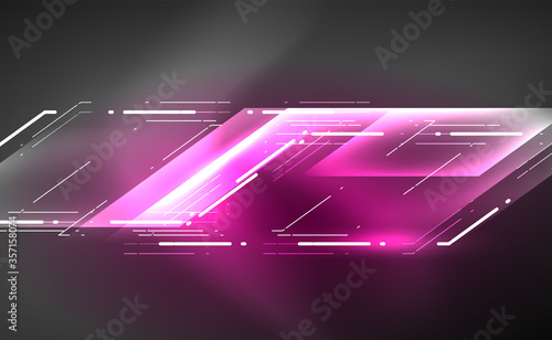 Dynamic neon shiny abstract background. Trendy abstract layout template for business or technology presentation, internet poster or web brochure cover, wallpaper