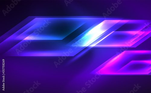 Dynamic neon shiny abstract background. Trendy abstract layout template for business or technology presentation, internet poster or web brochure cover, wallpaper