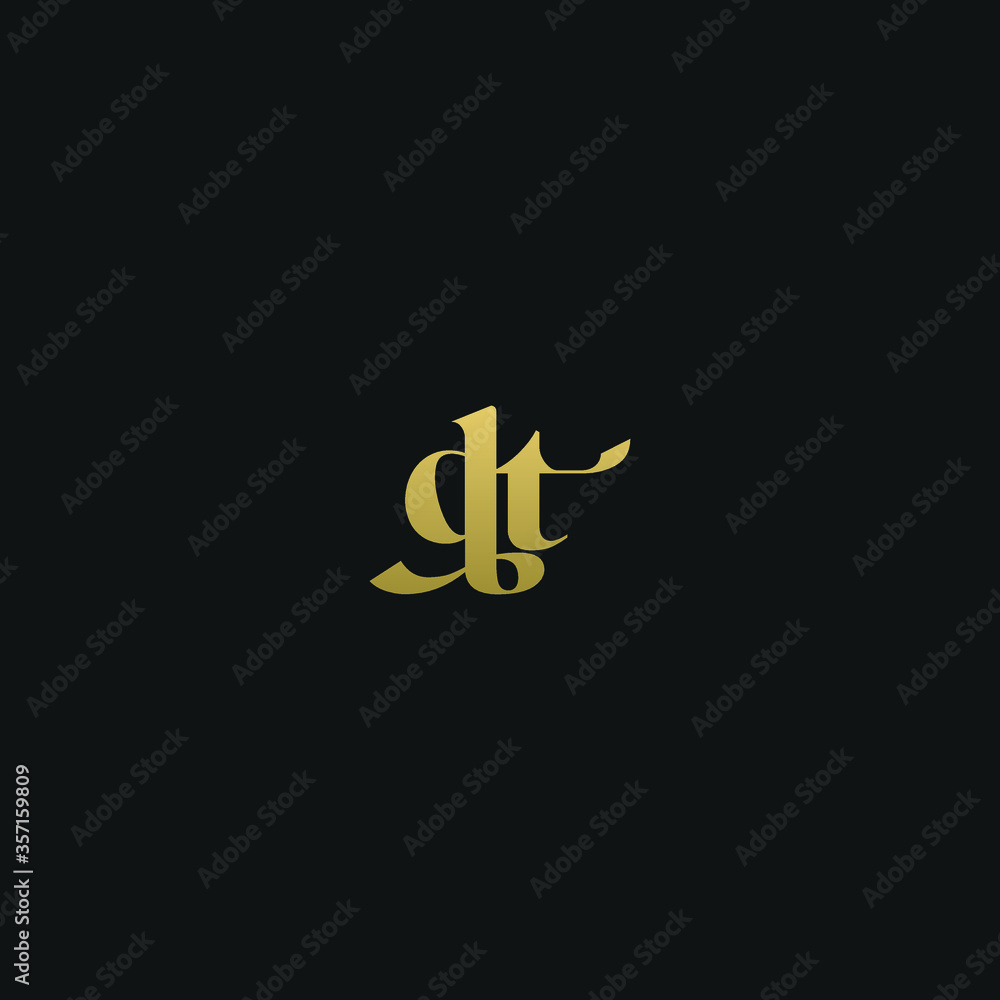 Creative modern elegant trendy unique artistic ribbon DT TD T D initial based letter icon logo. Creative modern elegant trendy unique artistic ribbon DT TD T D initial based letter icon logo.