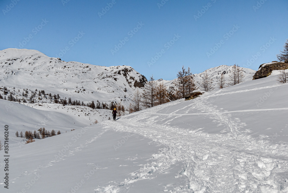 ski track in the alps
