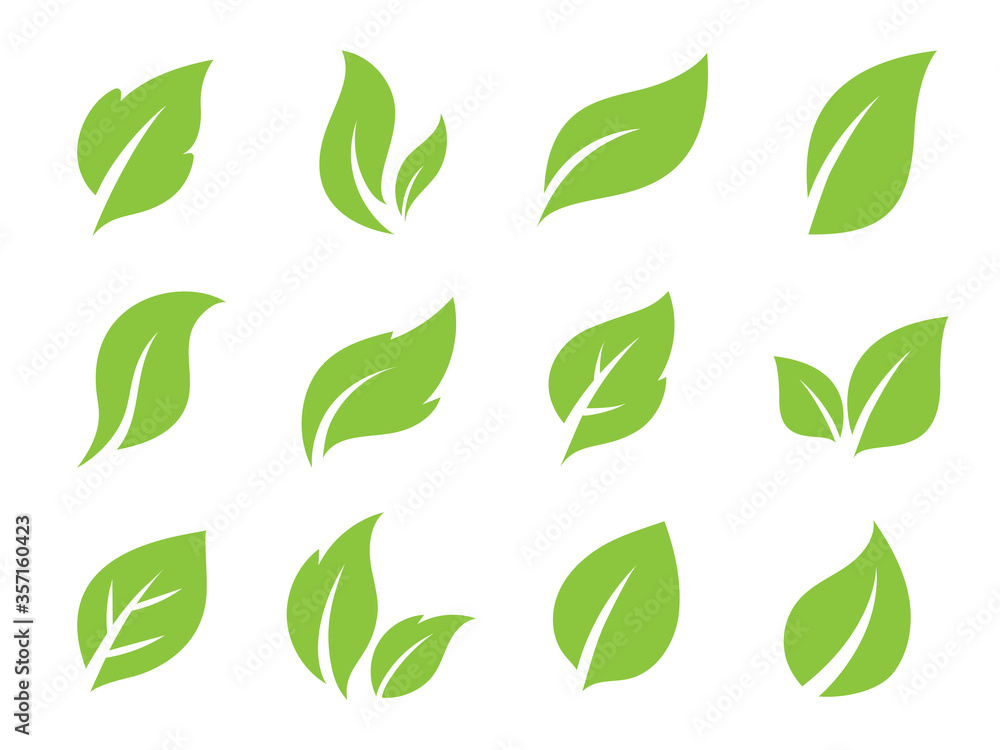 Leaves line vector icon set. Leaf shapes design for logo and natural beauty design element. Vector illustration. Leaves line vector icon set. Leaf shapes design for logo and natural beauty design element. Vector illustration.