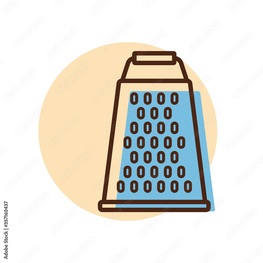 Grater vector icon. Kitchen appliance Grater vector icon. Kitchen appliance