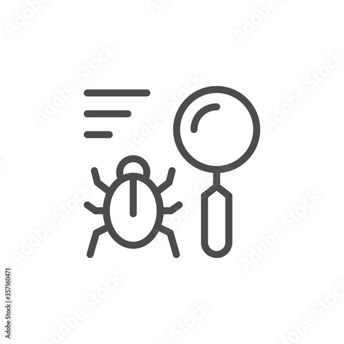 Web crawler line outline icon