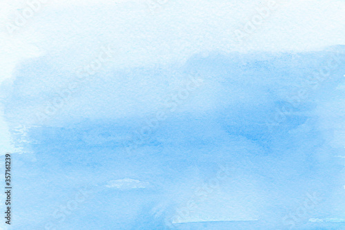 Blue watercolor background Sky Ombre paint texture Abstract backdrop