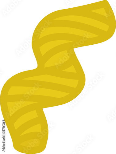 An illustration icon of Cavatappi pasta