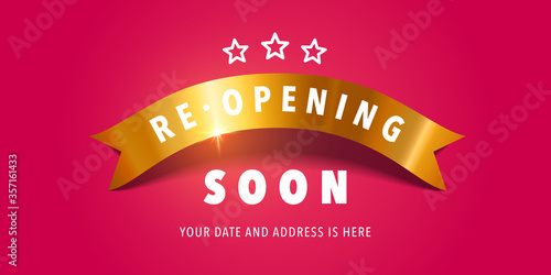 Grand opening or re opening vector background.