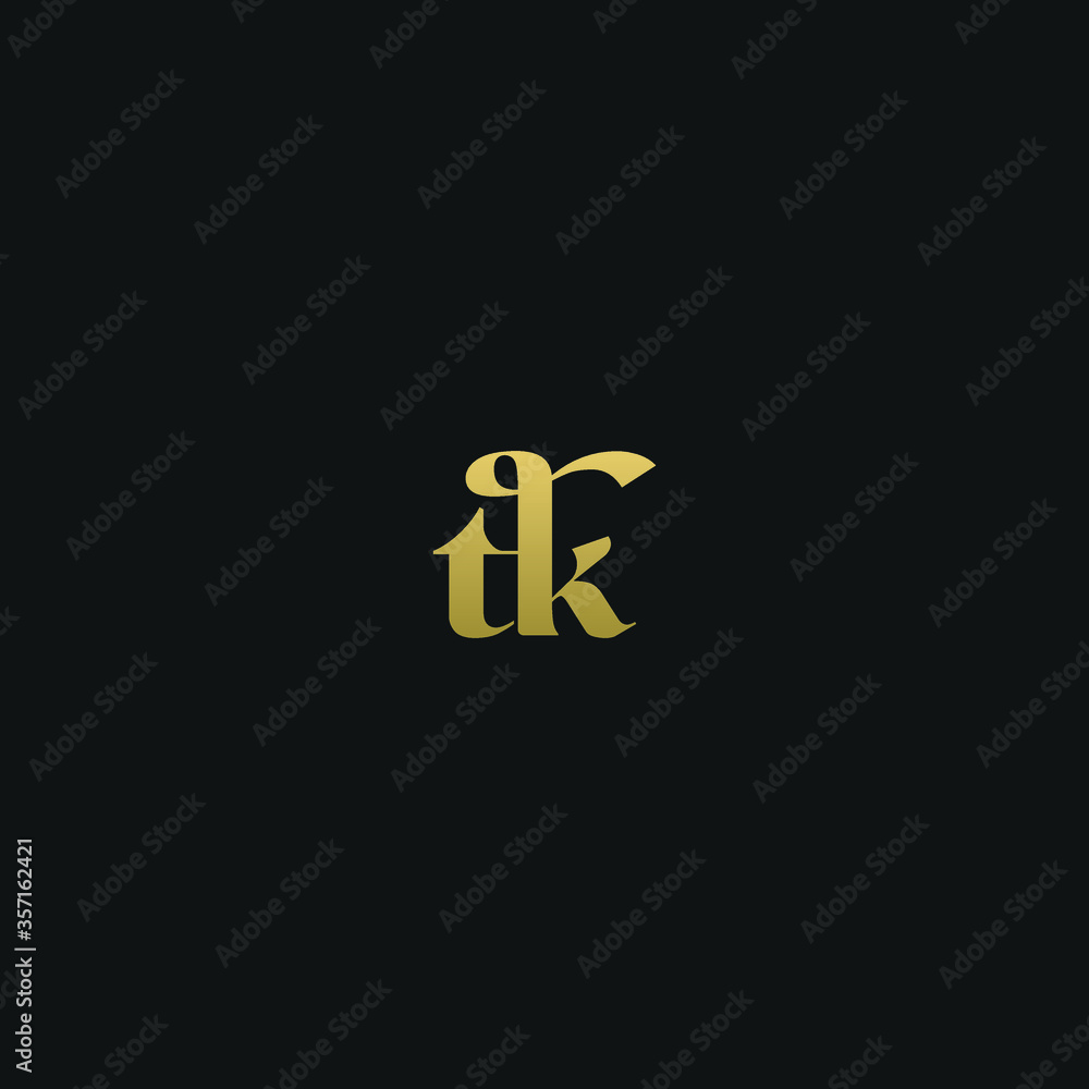 Creative modern elegant trendy unique artistic TK KT T K initial based letter icon logo Creative modern elegant trendy unique artistic TK KT T K initial based letter icon logo