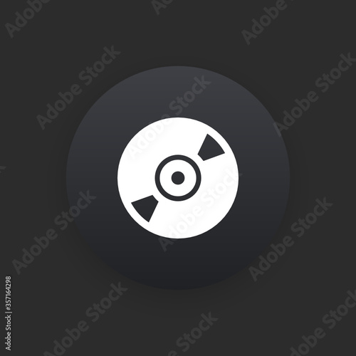 CD -  Matte Black Web Button