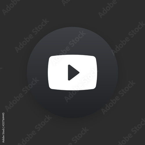 Video Site -  Matte Black Web Button