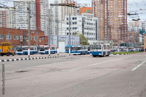 Depot for maintenance and repair of trolley buses