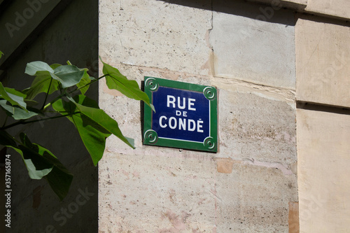 Photography View of street name sign in Paris
