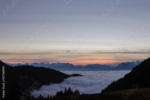 Fototapeta Naklejka Na Ścianę i Meble -  Scenic View Of Cloudscape And Mountains