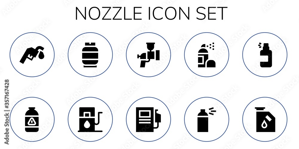 nozzle icon set nozzle icon set