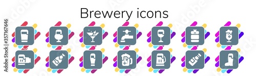 brewery icon set