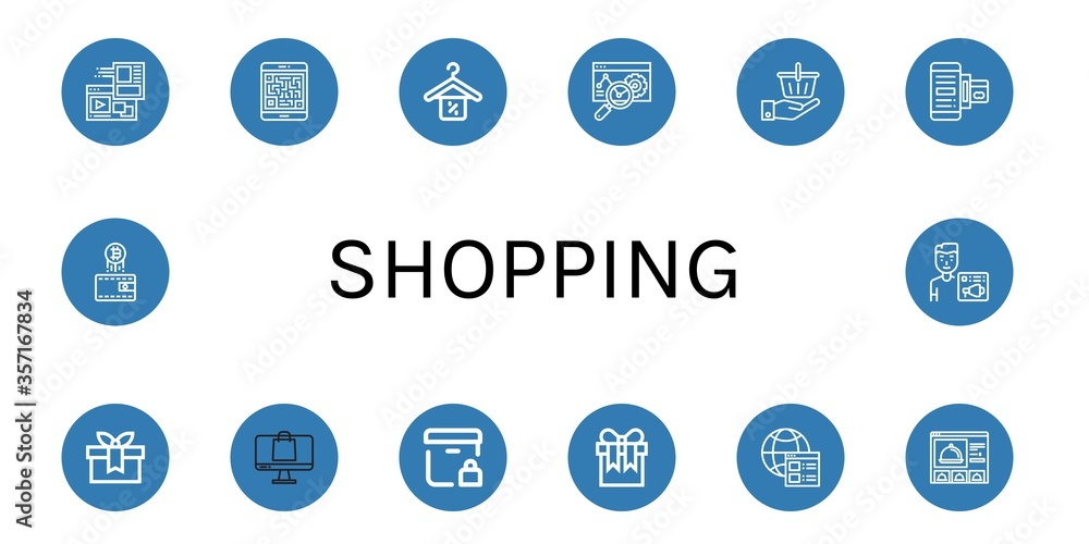 Set of shopping icons Set of shopping icons