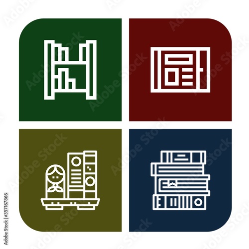 encyclopedia simple icons set