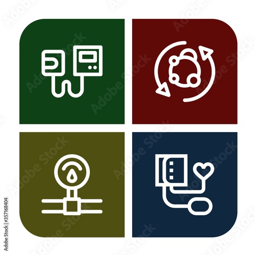 Set of hypertension icons