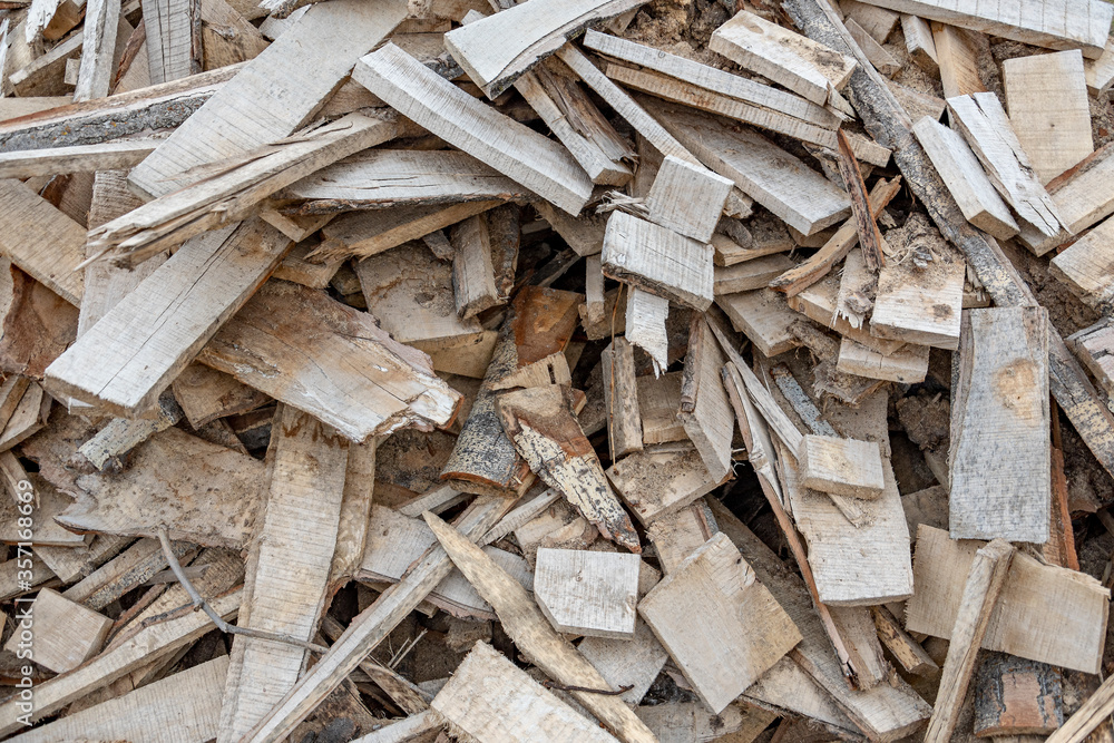 Texture, a pile of garbage from woodworking waste. Cutting boards, shavings, sliver. Texture, a pile of garbage from woodworking waste. Cutting boards, shavings, sliver.