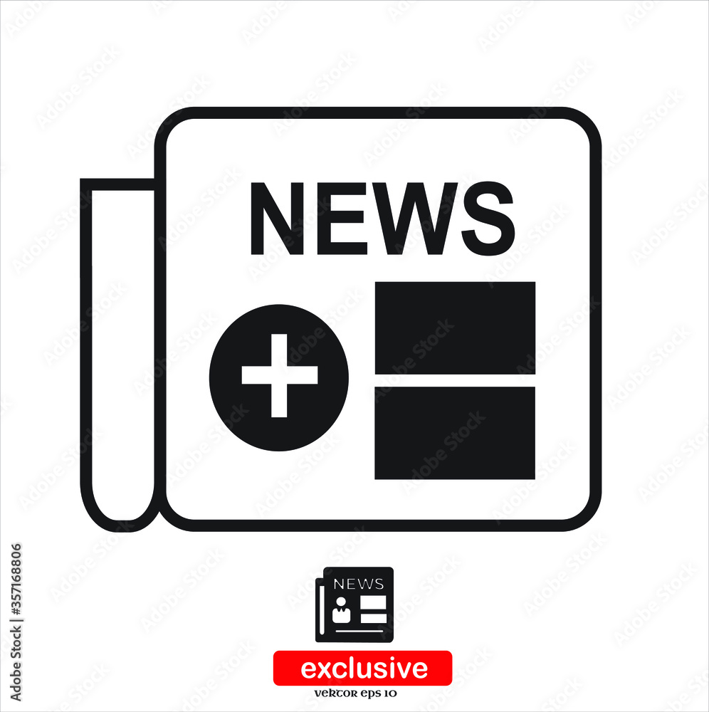 Flat icon of news .Flat design style vector illustration for graphic and web design. Flat icon of news .Flat design style vector illustration for graphic and web design.