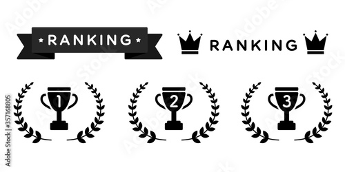 ランキングのアイコンのセット／順位／イラスト