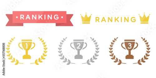 ランキングのアイコンのセット／順位／イラスト
