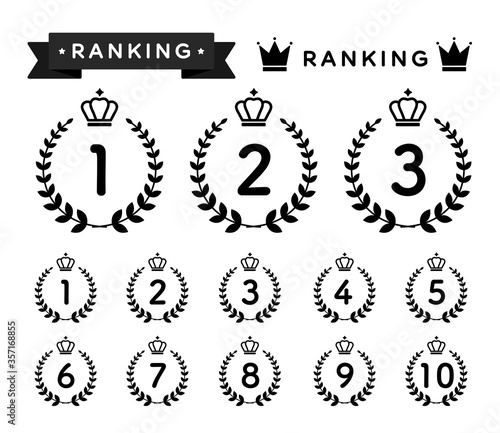 ランキングのアイコンのセット／順位／イラスト
