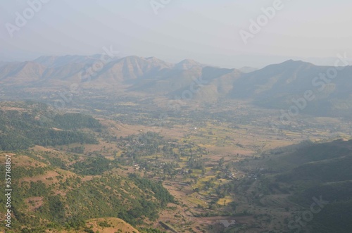 Scenic view of the landscape in India