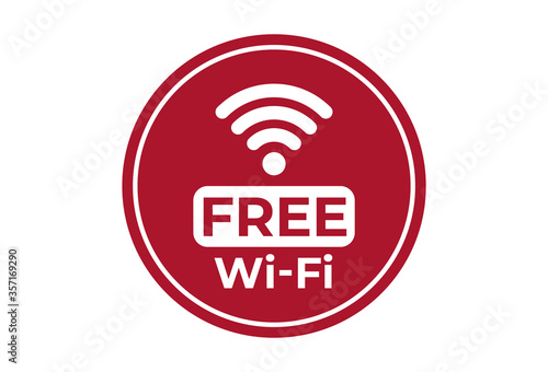 Free WiFi Icon. Info Internet Access Symbol