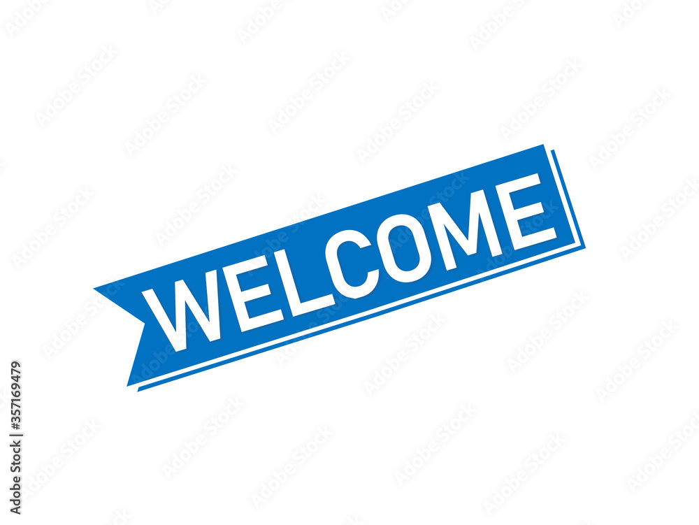 Welcome text design, vector illustration