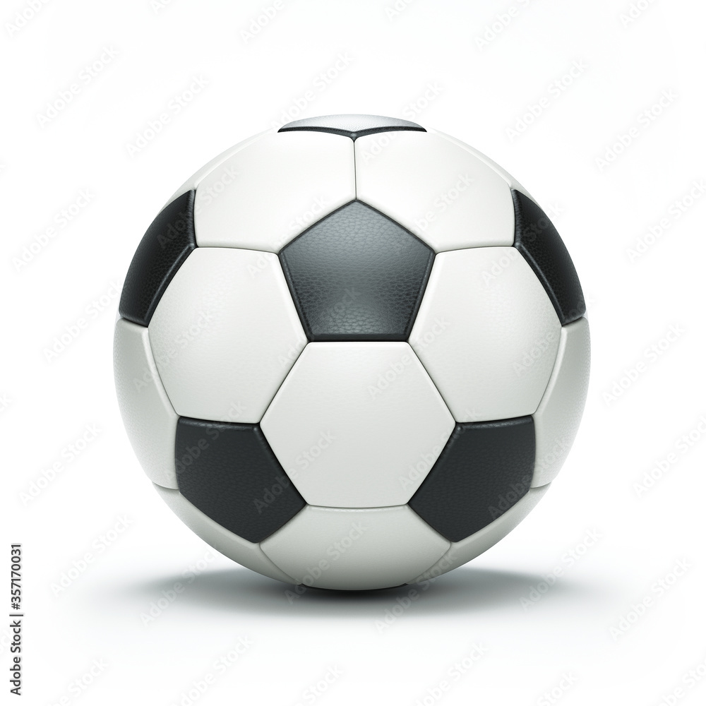 Football on the white background, 3d render Football on the white background, 3d render