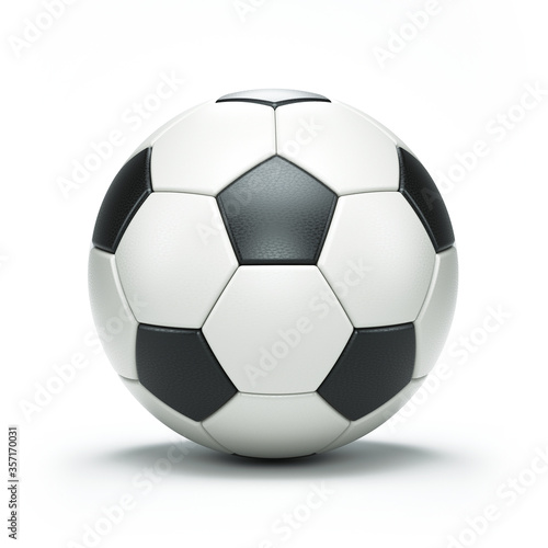 Football on the white background  3d render