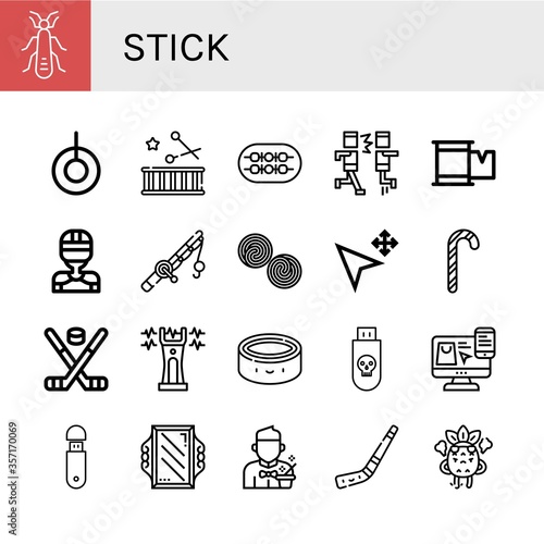 Set of stick icons