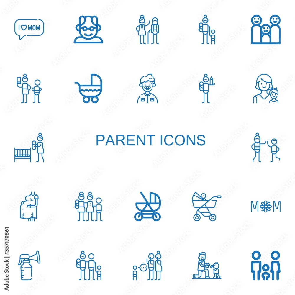 Editable 22 parent icons for web and mobile Editable 22 parent icons for web and mobile