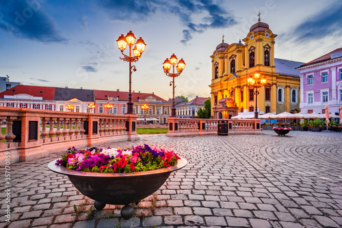 Timisoara, Romania - Union Square in Banat western Transylvania
