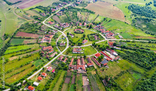Obraz na płótnie Charlottenburg, round village in Banat, Romania w salonie