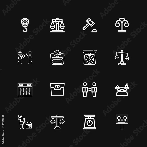 Editable 16 equality icons for web and mobile