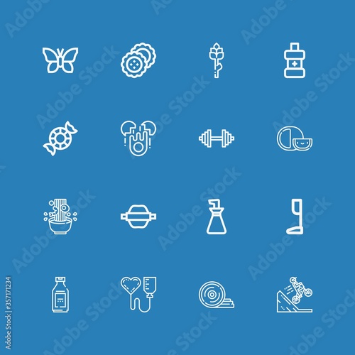 Editable 16 healthy icons for web and mobile