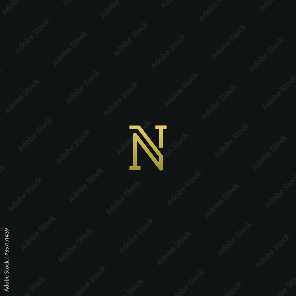 Obraz premium Creative modern elegant trendy unique artistic N NN initial based letter icon logo. 