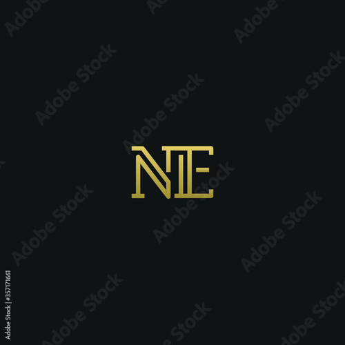 Creative modern elegant trendy unique artistic NE EN N E initial based letter icon logo. 
