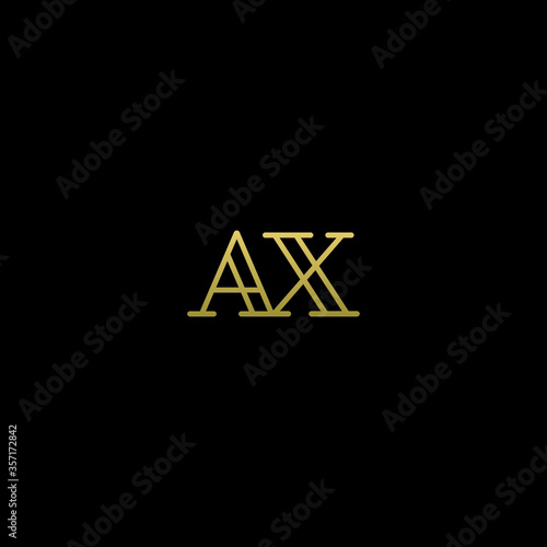 Creative modern elegant trendy unique artistic AX XA X A initial based letter icon logo. 