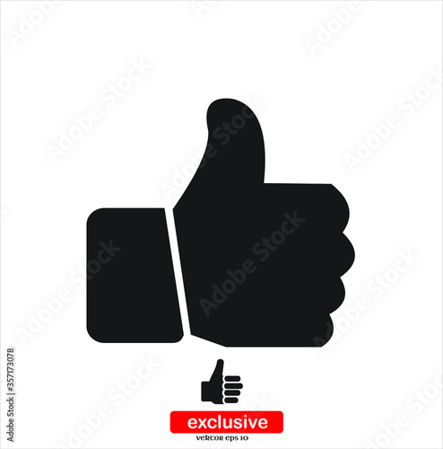 Vector thumb.Flat design style vector illustration for graphic and web design.
