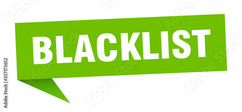 blacklist banner. blacklist speech bubble. blacklist sign