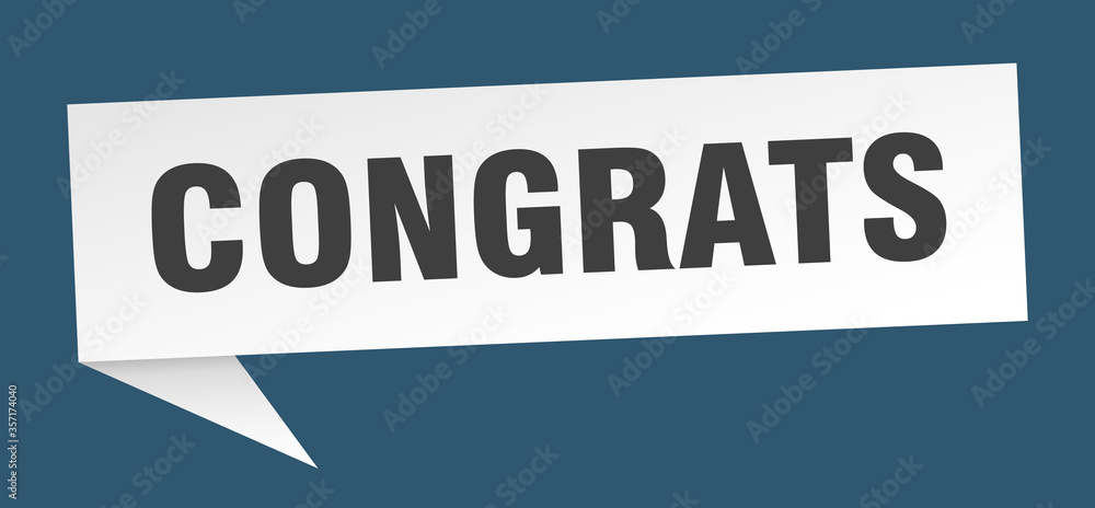 congrats banner. congrats speech bubble. congrats sign congrats banner. congrats speech bubble. congrats sign