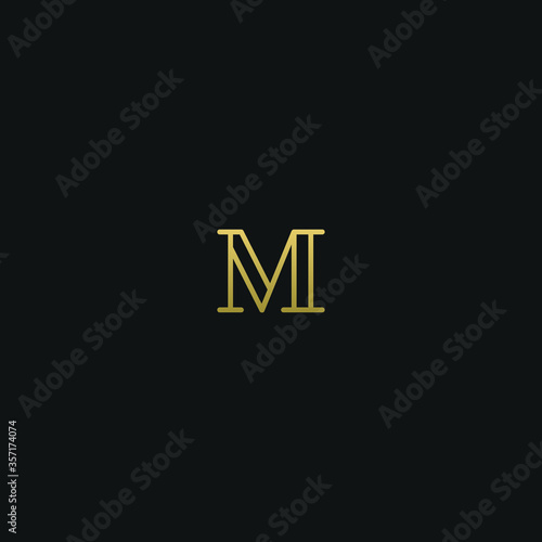 Creative modern elegant trendy unique artistic M MM initial based letter icon logo. 