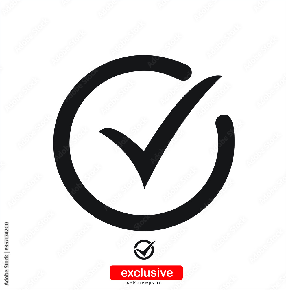check icon.Flat design style vector illustration for graphic and web design. check icon.Flat design style vector illustration for graphic and web design.