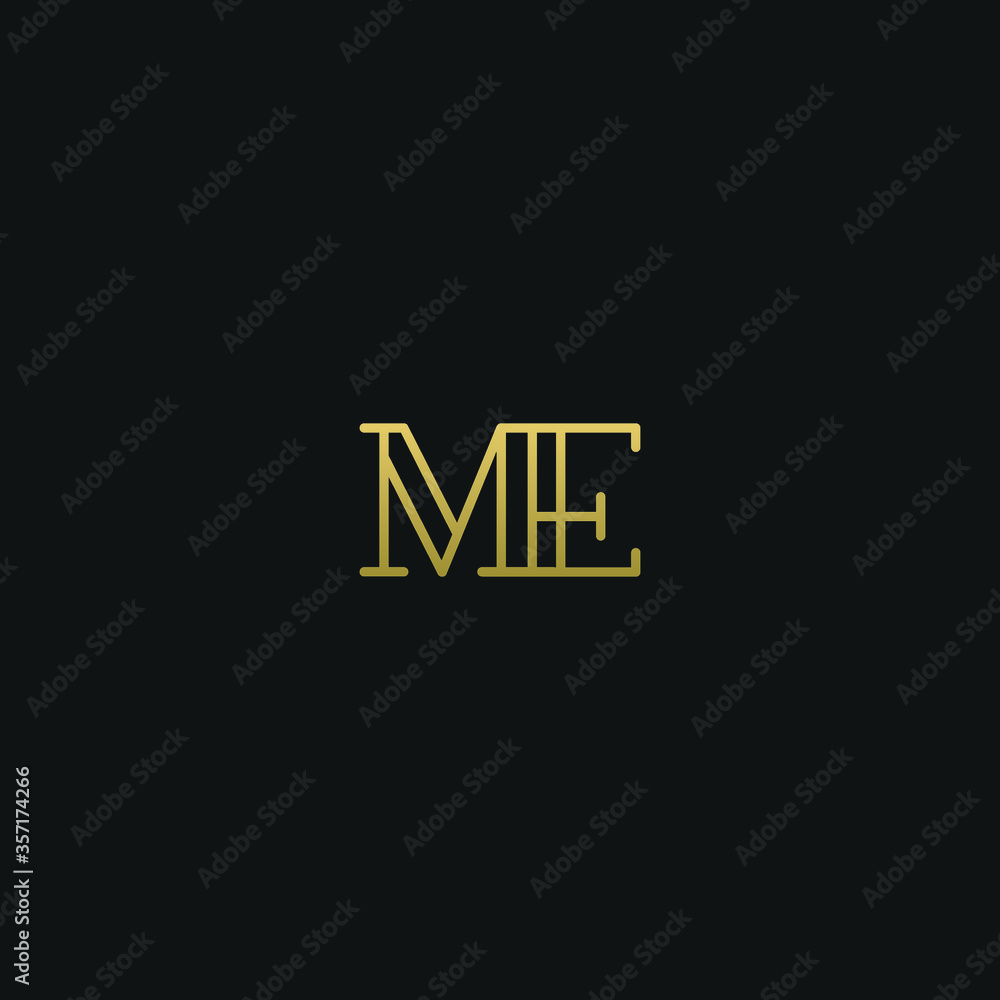 Creative modern elegant trendy unique artistic ME EM M E initial based letter icon logo. Creative modern elegant trendy unique artistic ME EM M E initial based letter icon logo.
