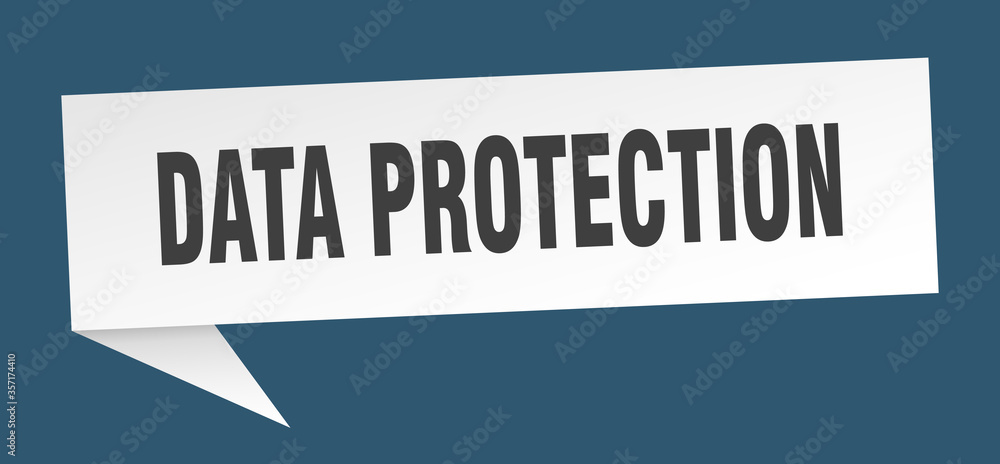 data protection banner. data protection speech bubble. data protection sign