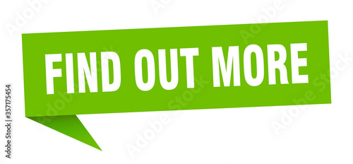 find out more banner. find out more speech bubble. find out more sign